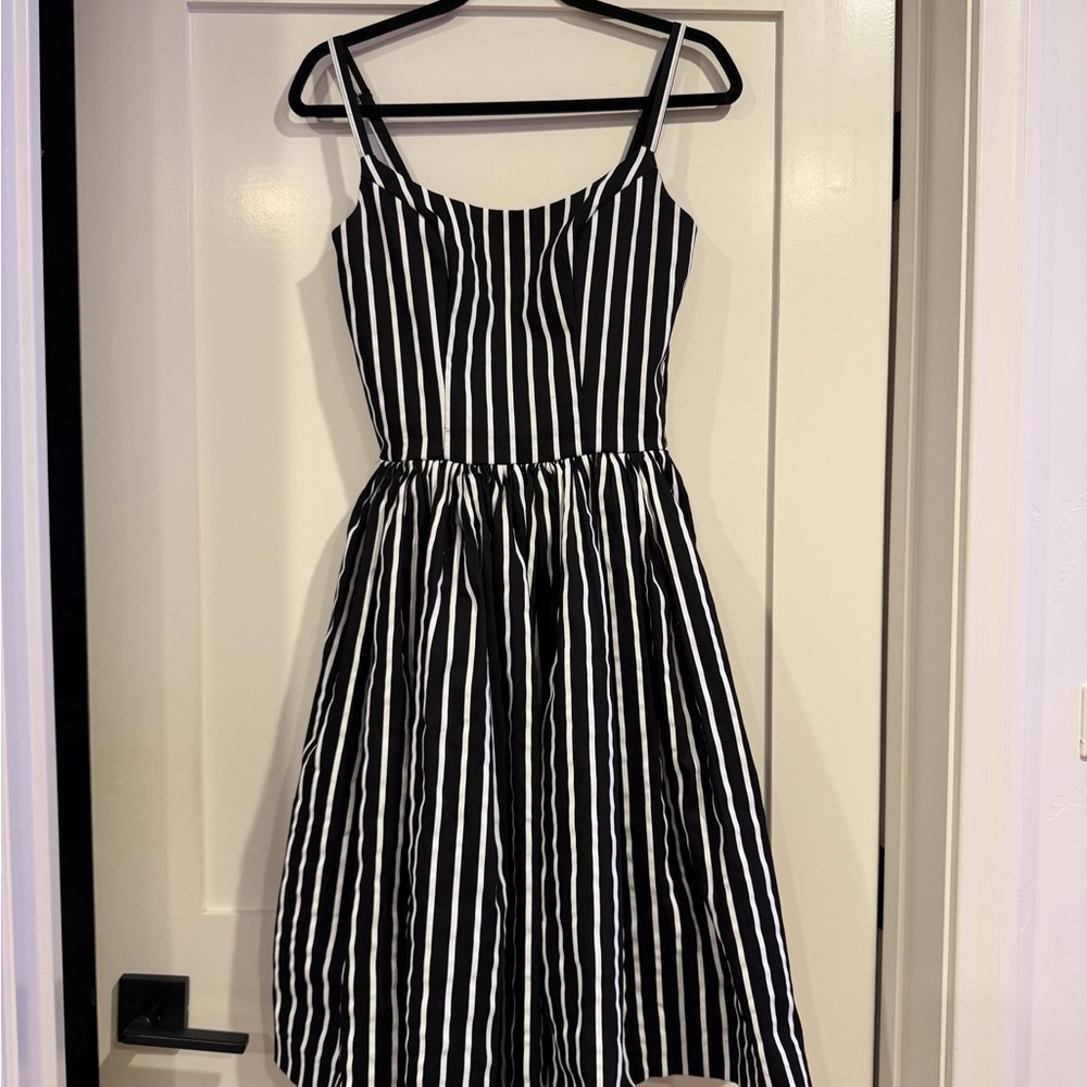 Pinup Couture Black and White Striped Dress